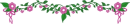 pink flowers ribbon - div