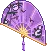 Purple Fan with design