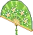 Green Fan with design
