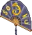 Blue Fan with design