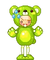 Kawaii bear green