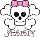 Jenny-skull,pink bow