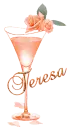 Rose Cocktail Glass Orange - Teresa