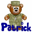 Military Soldier Teddy Bear (animated)- Patrick