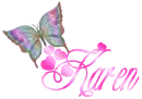 Glitter Butterfly with Name
