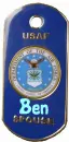 Air Force Spouse Dog Tag- Ben