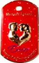 Military Spouse (toughest job in the world) Dog Tag (with sparkles)- Erica