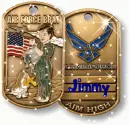 Air Force Brat Dog Tags (with sparkles)- Jimmy
