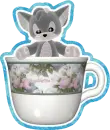 kitty in a cup
