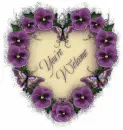 Pansy Butterfly Wreath - you're welcome