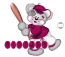 Tiffany baseball bear
