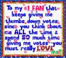 Glitter Text (with sparkles & floating hearts)- To My #1 Fan...