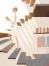 Girl on stairs