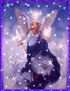 Angel Woman in the clouds (with sparkles)- Jane