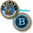 Air Force Coins- Air Force Brat (blue with sparkles)- Peter