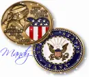 Navy Sailors Wife Coins (with sparkles)- Mandy