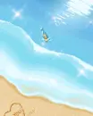 bottle in beach