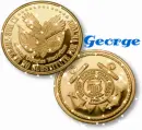 Coast Guard Coins (with sparkles)- George