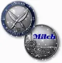 Coast Guard Yeoman Coin (with sparkles)- Mitch