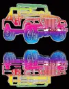 Groovy Rainbow Jeep (with water reflection)- Zech