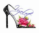 High Heel Shoe with Pink Rose (with sparkles)- Vyolet