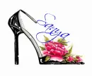High Heel Shoe with Pink Rose (with sparkles)- Sanya