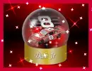 dale earnhart jr car in a snowglobe