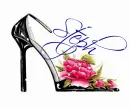 High Heel Shoe with Pink Rose (with sparkles)- Steph