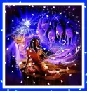 indian and wolves