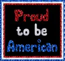 Glitter Text- Proud to be American