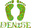 groovy denise hippie footprint