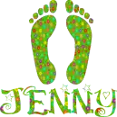 groovy hippie footprint (jenny)