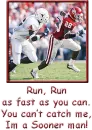 Sooners Man chased by longhorns