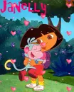 Dora the Explorer & Boots (with floating hearts)- Janelly
