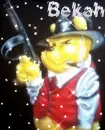Gangster Pooh with tommy gun (with sparkles)- Bekah