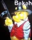 Gangster Pooh with tommy gun (with lightning)- Bekah