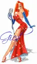 Roger the Rabbit Jessica Rabbit (with sparkles)- Gied