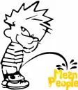 Calvin Peeing on- Mean People