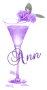 Rose Cocktail Glass Purple - Ann