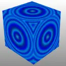 Blue Waterdrop Lego Style Cube