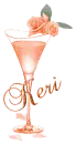 Rose Cocktail Glass Orange - Keri