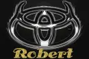 Toyota Silver & Black with horns Logo (with lightning)- Robert