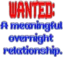 WANTED RELATIONSHIP