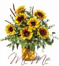 Sunflowers in Vase (with sparkles)- MeMe