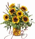 Sunflowers in Vase (with sparkles)- Vyolet