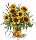 Sunflowers in Vase (with sparkles)- Denise