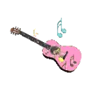 pink guitar