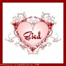 Red heart name tag - Gied