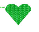Green Glitter Heart