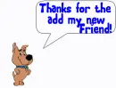 Scrappy Doo (word bubble)- Thanks for the add my new Friend!